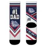 Gonzaga Bulldogs Socks Custom Pinstripe Chevron Blue White Best Selling