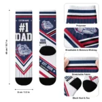 Gonzaga Bulldogs Socks Custom Pinstripe Chevron Blue White Best Selling