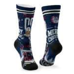 Gonzaga Bulldogs Socks Custom Snowy Scene Blue White Best Selling