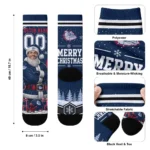 Gonzaga Bulldogs Socks Custom Snowy Scene Blue White Best Selling