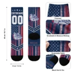 Gonzaga Bulldogs Socks Custom Star Stripes Blue White Best Selling