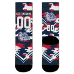 Gonzaga Bulldogs Socks Custom Woodland Camo Blue Best Selling