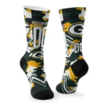 Green Bay Packers Socks Custom Woodland Camo Green Best Selling