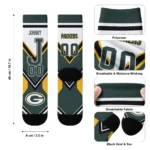 Green Bay Packers Socks Personalized Arrow Blocks Green Best Selling