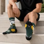 Green Bay Packers Socks Personalized Arrow Blocks Green Best Selling