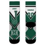 Hawaii Rainbow Warriors Socks Customized Arrow Blocks Green Best Selling
