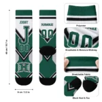 Hawaii Rainbow Warriors Socks Customized Arrow Blocks Green Best Selling
