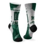 Hawaii Rainbow Warriors Socks Customized Geometric Tech Green Best Selling