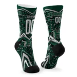 Hawaii Rainbow Warriors Socks Customized Leopard Print Green Black Best Selling