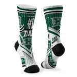 Hawaii Rainbow Warriors Socks Customized Pinstripe Chevron Green White Best Selling