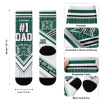 Hawaii Rainbow Warriors Socks Customized Pinstripe Chevron Green White Best Selling