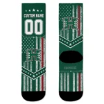 Hawaii Rainbow Warriors Socks Customized Star Stripes Green White Best Selling