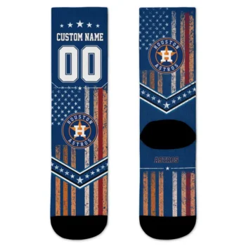 Houston Astros Socks Custom Star Stripes Blue White Best Selling