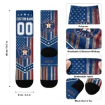 Houston Astros Socks Custom Star Stripes Blue White Best Selling