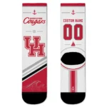 Houston Cougars Socks Personalized Nautical Icons Red White Best Selling