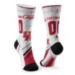 Houston Cougars Socks Personalized Nautical Icons Red White Best Selling