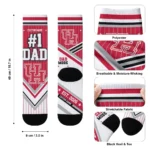 Houston Cougars Socks Personalized Pinstripe Chevron Red White Best Selling