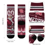 Houston Cougars Socks Personalized Snowy Scene Red White Best Selling