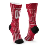 Houston Cougars Socks Personalized Star Stripes Red White Best Selling