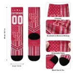 Houston Cougars Socks Personalized Star Stripes Red White Best Selling