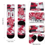 Houston Cougars Socks Personalized Woodland Camo Red Best Selling