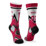 Houston Rockets Socks Custom Arrow Blocks Red Best Selling