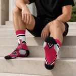 Houston Rockets Socks Custom Arrow Blocks Red Best Selling