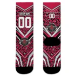 Houston Rockets Socks Custom Leopard Print Red Black Best Selling
