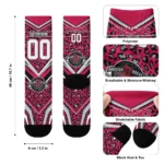 Houston Rockets Socks Custom Leopard Print Red Black Best Selling