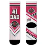 Houston Rockets Socks - Custom Pinstripe Chevron Red White