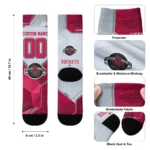 Houston Rockets Socks Customized Geometric Tech Red Best Selling