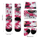 Houston Rockets Socks Customized Woodland Camo Red Best Selling