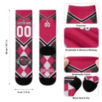 Houston Rockets Socks Personalized Argyle Pattern Red Best Selling