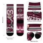 Houston Rockets Socks Personalized Snowy Scene Red White Best Selling