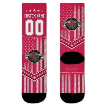 Houston Rockets Socks Personalized Star Stripes Red White Best Selling