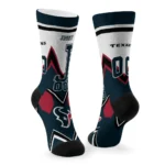 Houston Texans Socks Custom Arrow Blocks Blue Best Selling