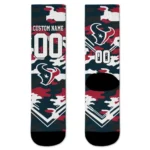 Houston Texans Socks Customized Woodland Camo Blue Best Selling