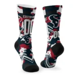 Houston Texans Socks Customized Woodland Camo Blue Best Selling