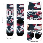 Houston Texans Socks Customized Woodland Camo Blue Best Selling
