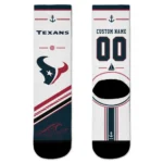Houston Texans Socks - Personalized Nautical Icons Blue White