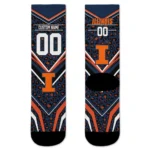 Illinois Fighting Illini Socks Customized Leopard Print Blue Black Best Selling
