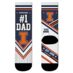 Illinois Fighting Illini Socks Customized Pinstripe Chevron Blue White Best Selling