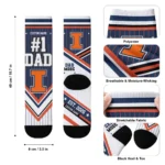 Illinois Fighting Illini Socks Customized Pinstripe Chevron Blue White Best Selling