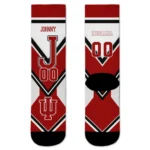 Indiana Hoosiers Socks Custom Arrow Blocks Red Best Selling