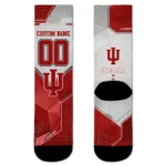 Indiana Hoosiers Socks Custom Geometric Tech Red Best Selling