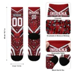 Indiana Hoosiers Socks Custom Leopard Print Red Black Best Selling
