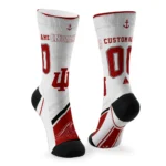 Indiana Hoosiers Socks Custom Nautical Icons Red White Best Selling
