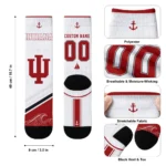 Indiana Hoosiers Socks Custom Nautical Icons Red White Best Selling