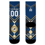 Indiana Pacers Socks Custom Argyle Pattern Blue Best Selling