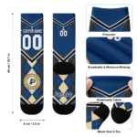Indiana Pacers Socks Custom Argyle Pattern Blue Best Selling